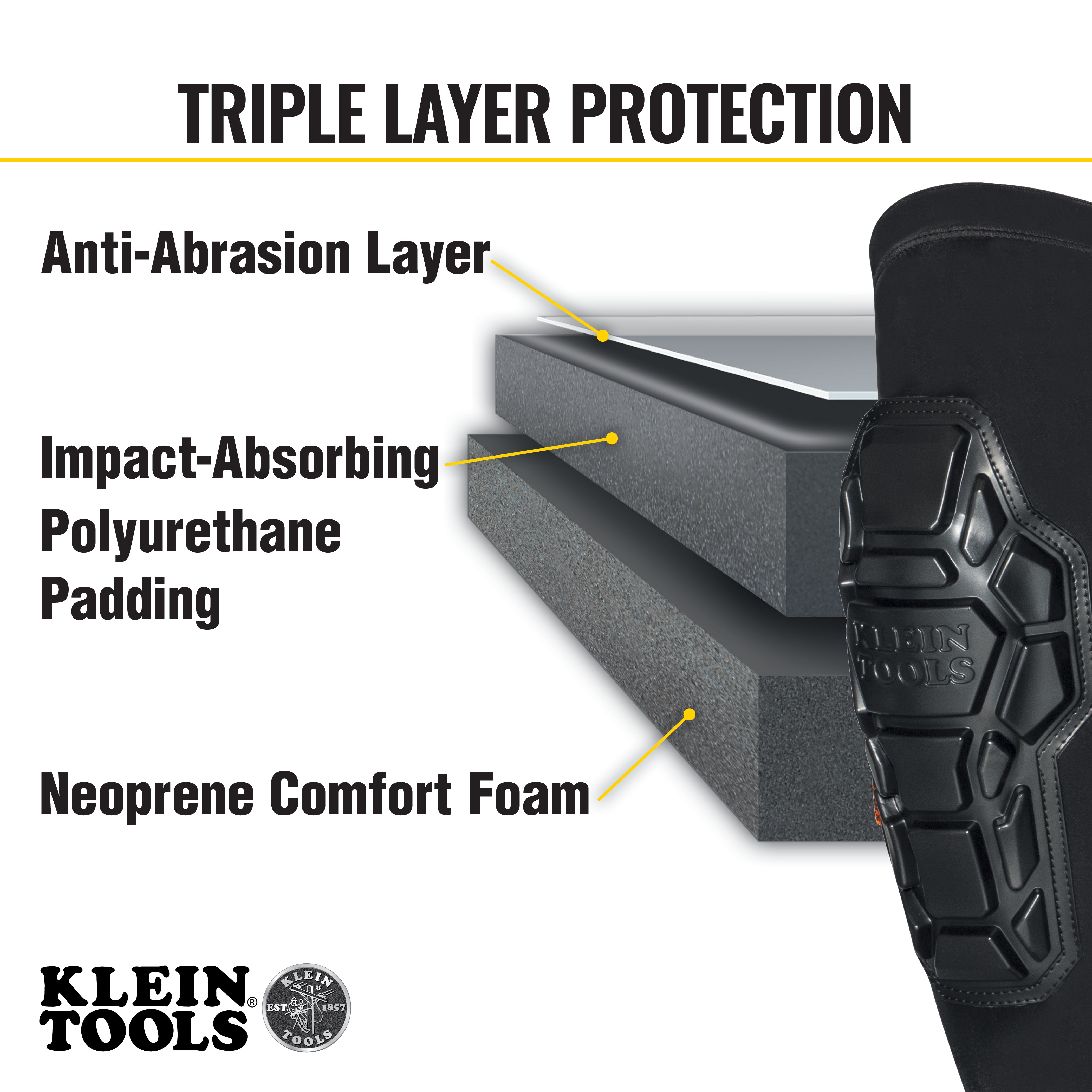 Klein Tools 60615 Heavy Duty Knee Pad Sleeves, S/M - Edmondson Supply