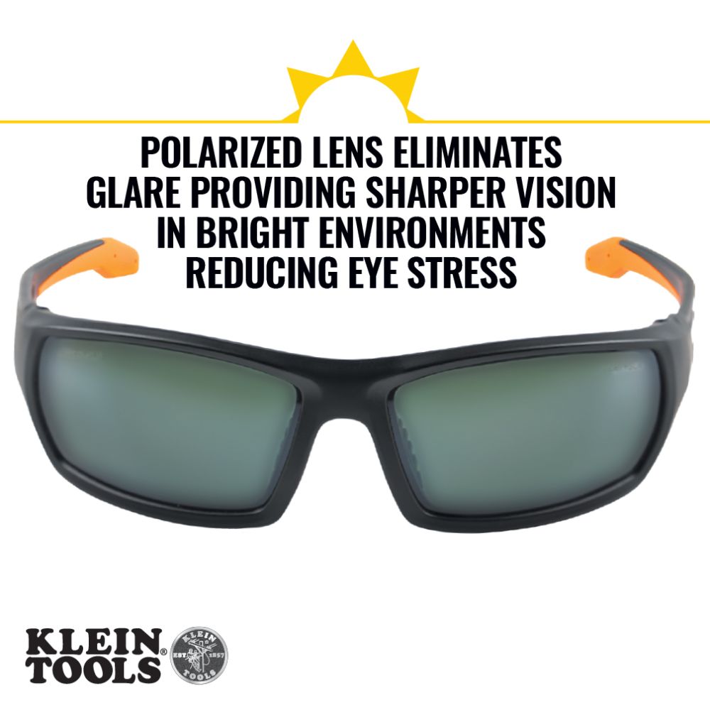 Klein Tools 60539 Professional Safety Glasses, Full Frame, Polarized Lens - Edmondson Supply