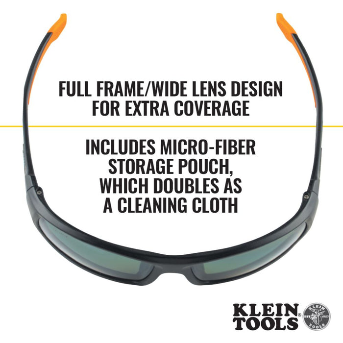 Klein Tools 60539 Professional Safety Glasses, Full Frame, Polarized Lens