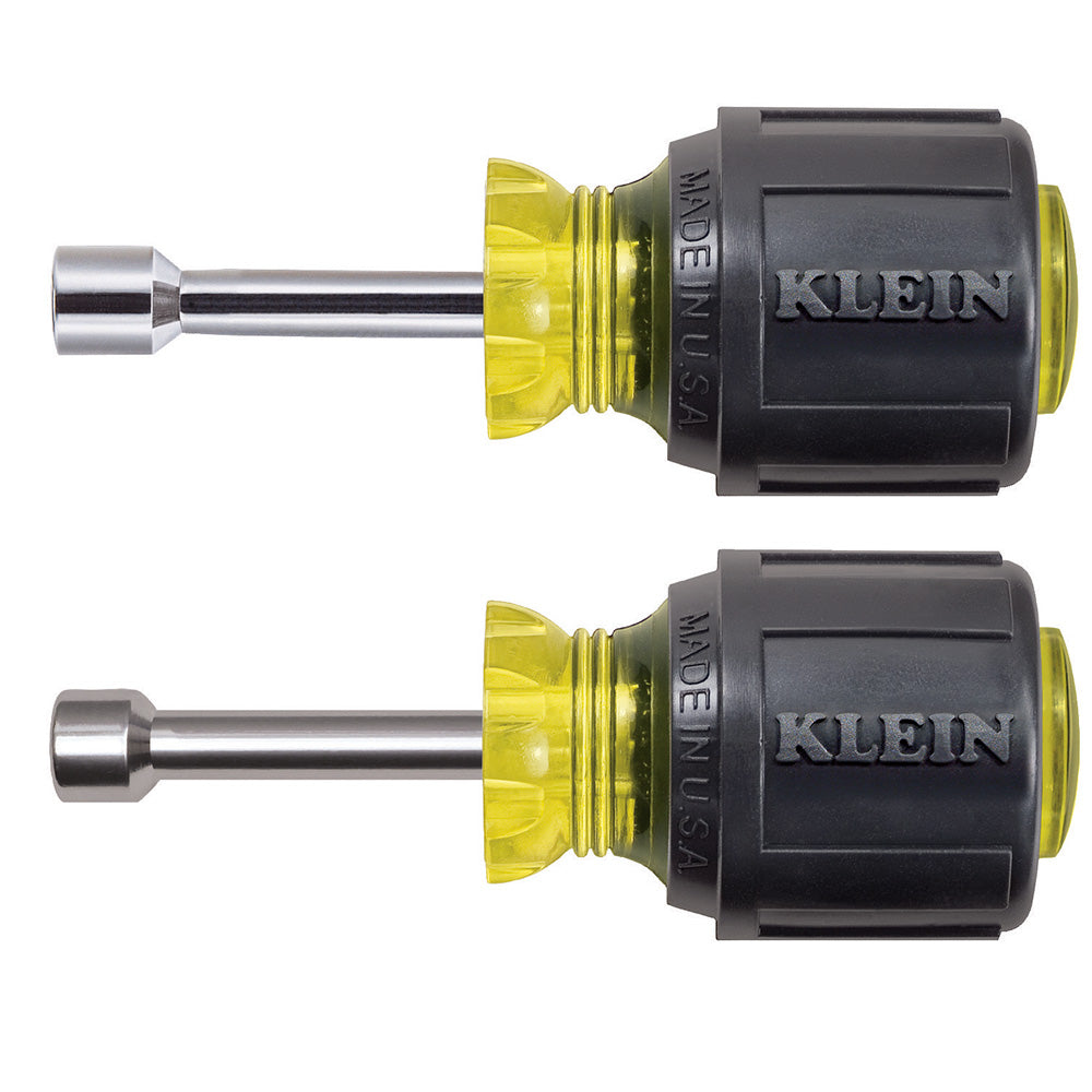 Klein Tools 610 Stubby Nut Driver Set 1-1/2-Inch Shafts 2-Piece - Edmondson Supply