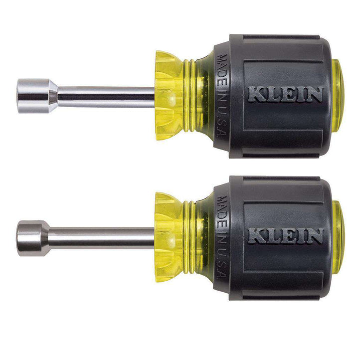 Klein Tools 610M Magnetic Stubby Nut Driver Set 1-1/2-Inch Shafts 2-Piece - Edmondson Supply