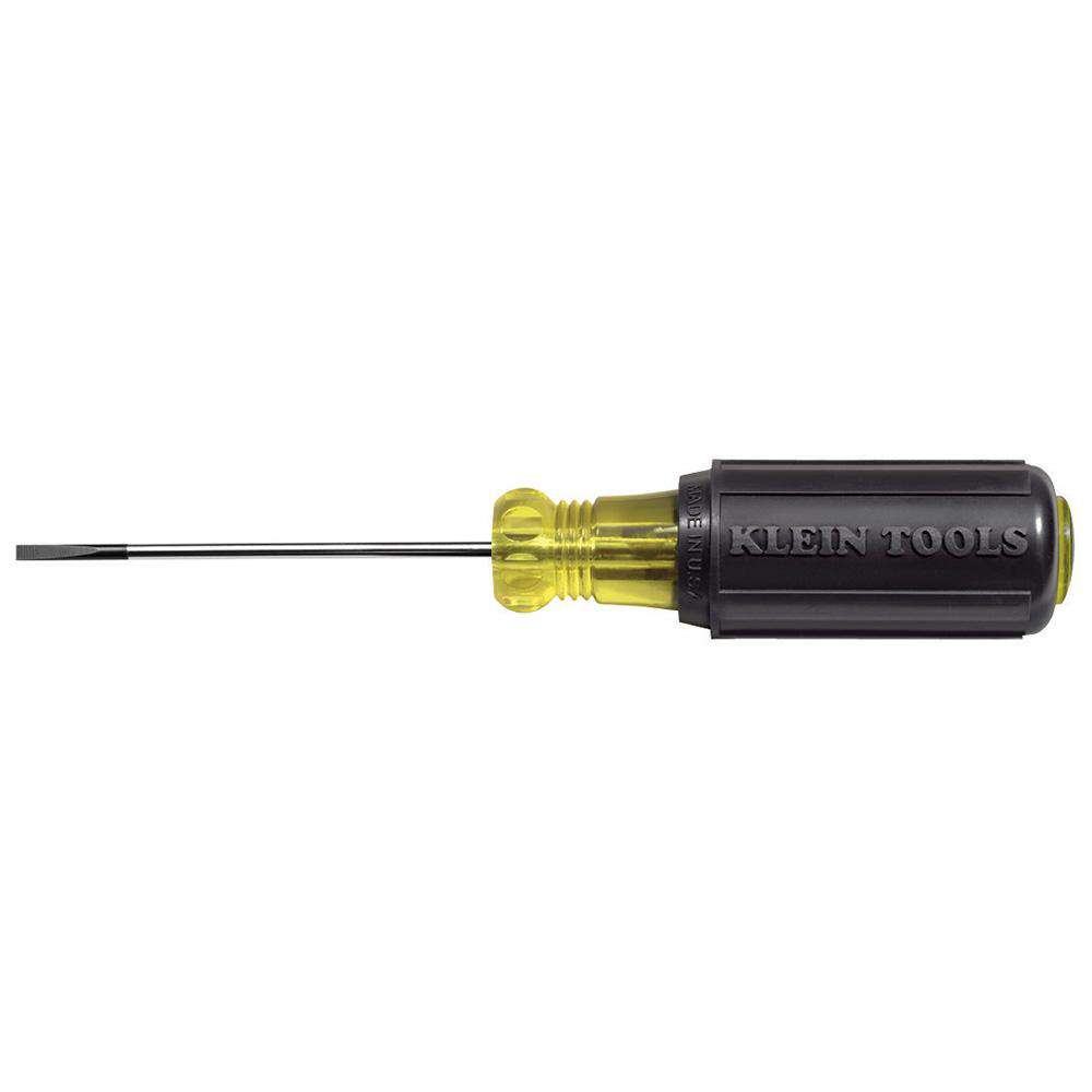 Klein Tools 612-4 Terminal Block Screwdriver, 1/8-Inch Cabinet, TB-DIN - Edmondson Supply