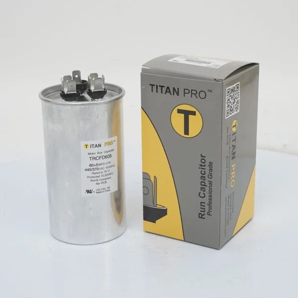 Packard TRCFD605 Titan PRO Run Capacitor 60+5 MFD 440/370 Volt Round