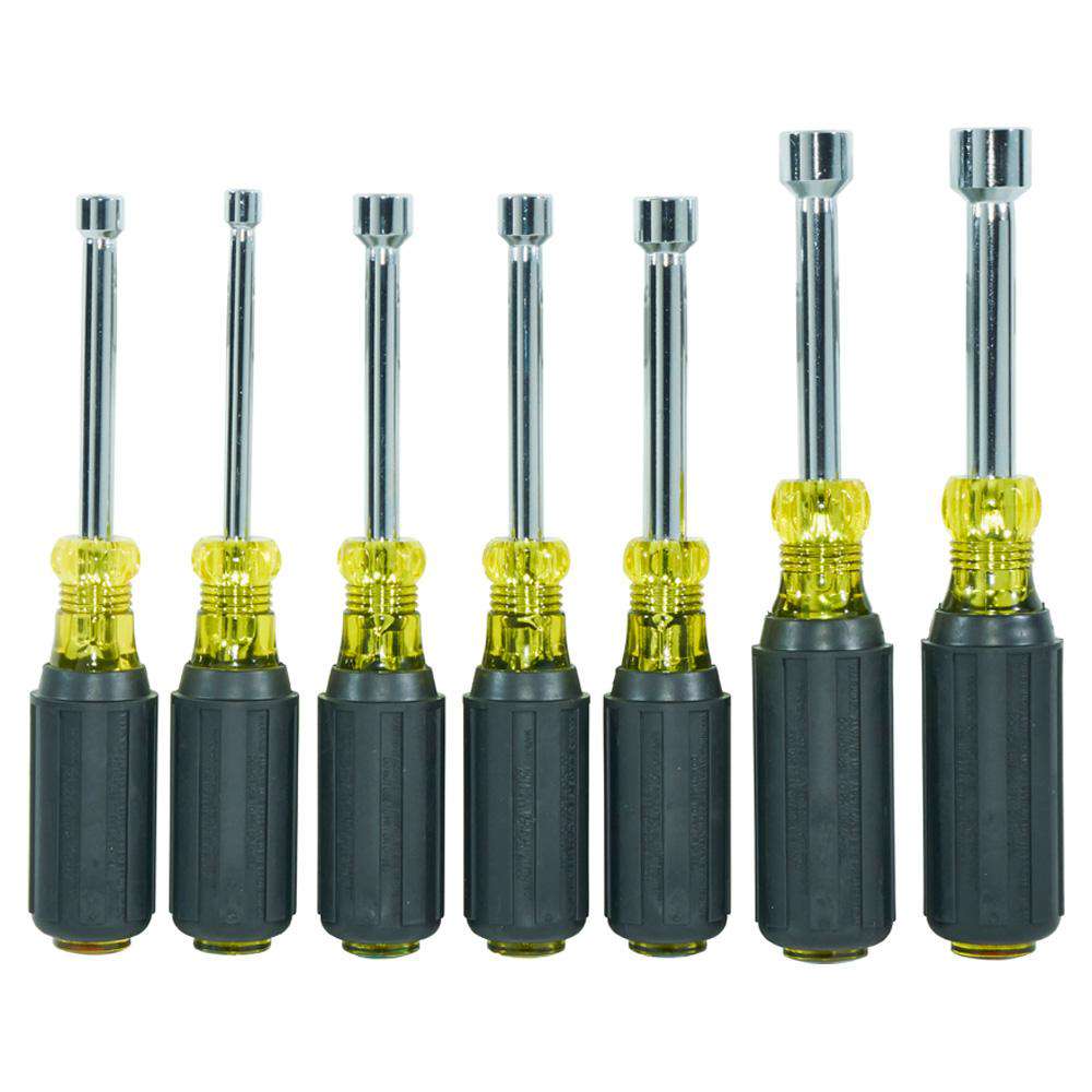 Klein Tools 631M Magnetic Nut Driver Set 3-Inch Shaft, 7 Piece - Edmondson Supply