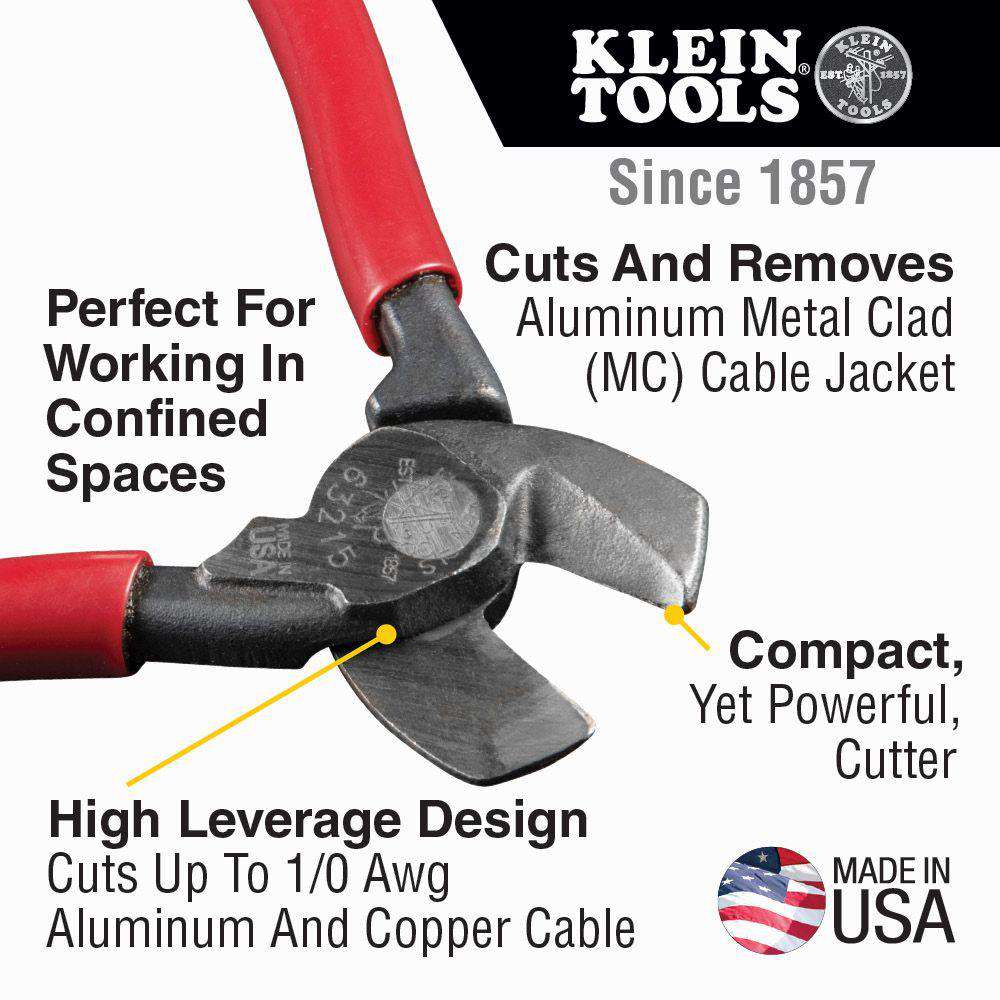 Klein Tools 63215 High-Leverage Compact Cable Cutter - Edmondson Supply