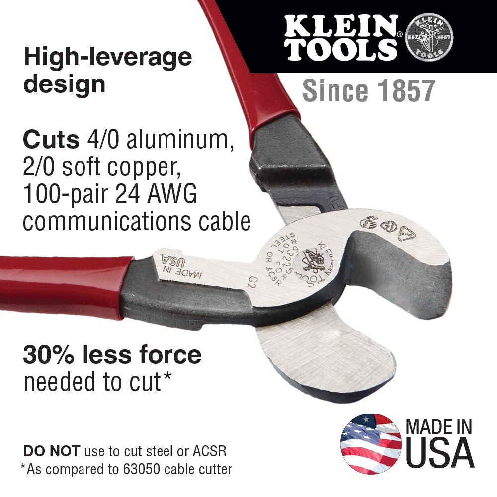 Klein Tools 63225 High-Leverage Cable Cutter - Edmondson Supply