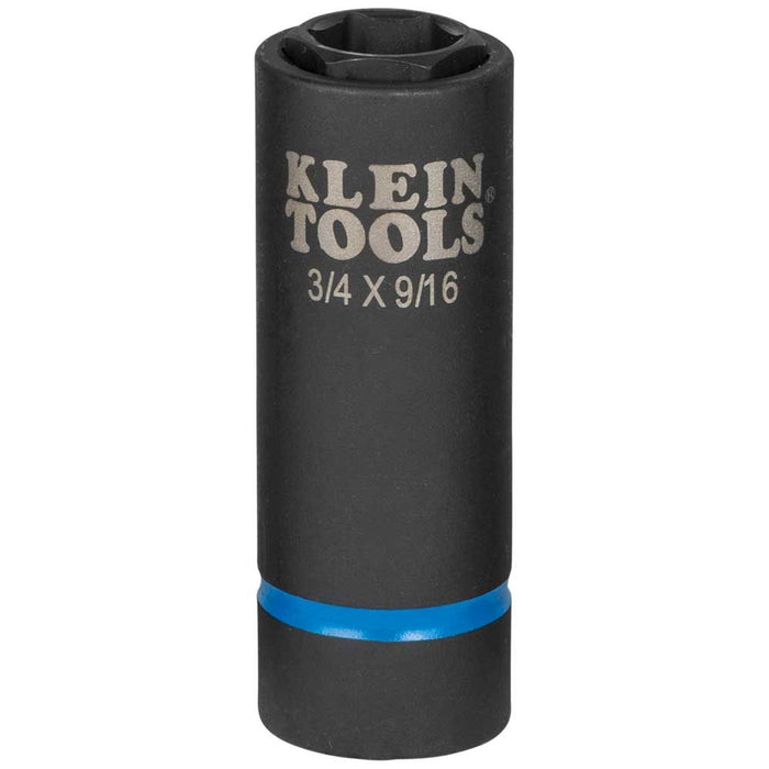 Klein Tools 66004 2-in-1 Impact Socket, 6-Point, 3/4 and 9/16-Inch