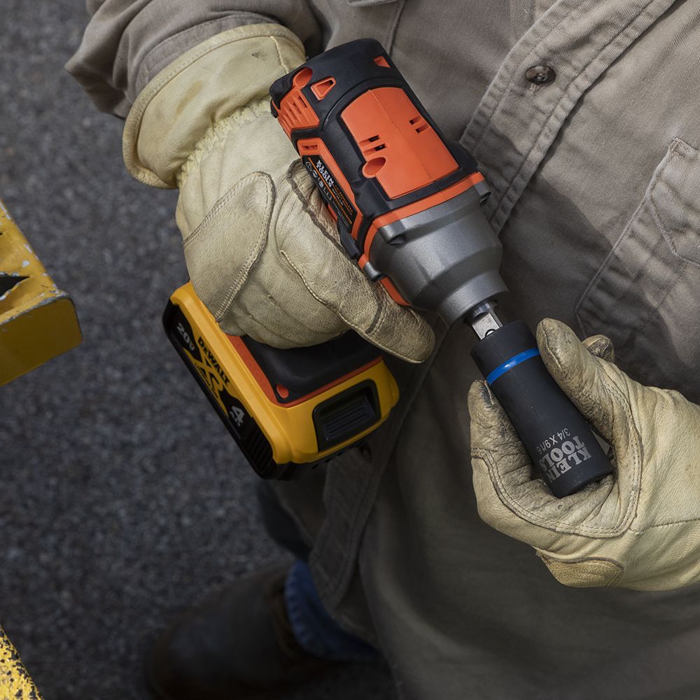 Klein Tools 66004 2-in-1 Impact Socket, 6-Point, 3/4 and 9/16-Inch - Edmondson Supply