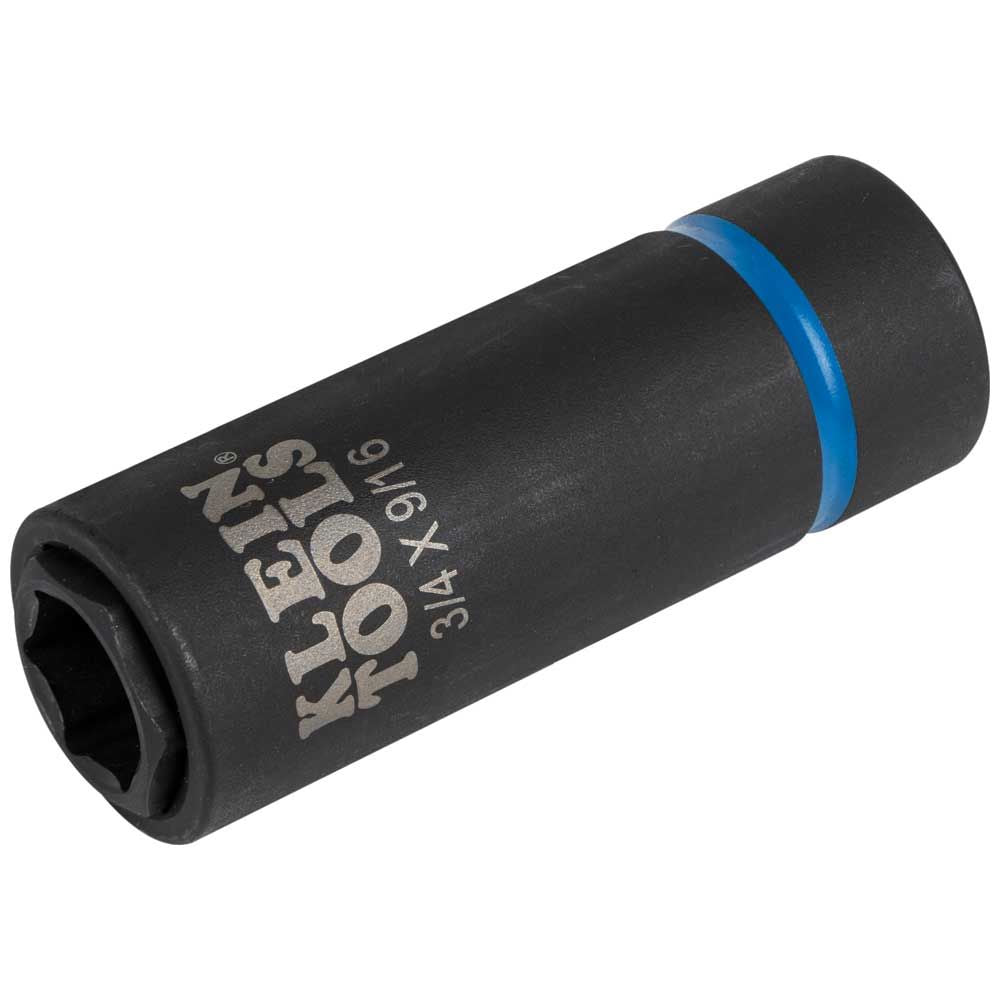 Klein Tools 66004 2-in-1 Impact Socket, 6-Point, 3/4 and 9/16-Inch - Edmondson Supply