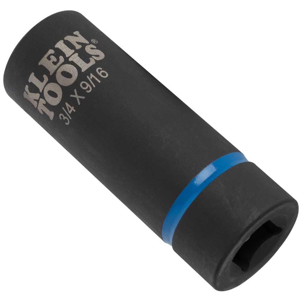 Klein Tools 66004 2-in-1 Impact Socket, 6-Point, 3/4 and 9/16-Inch - Edmondson Supply