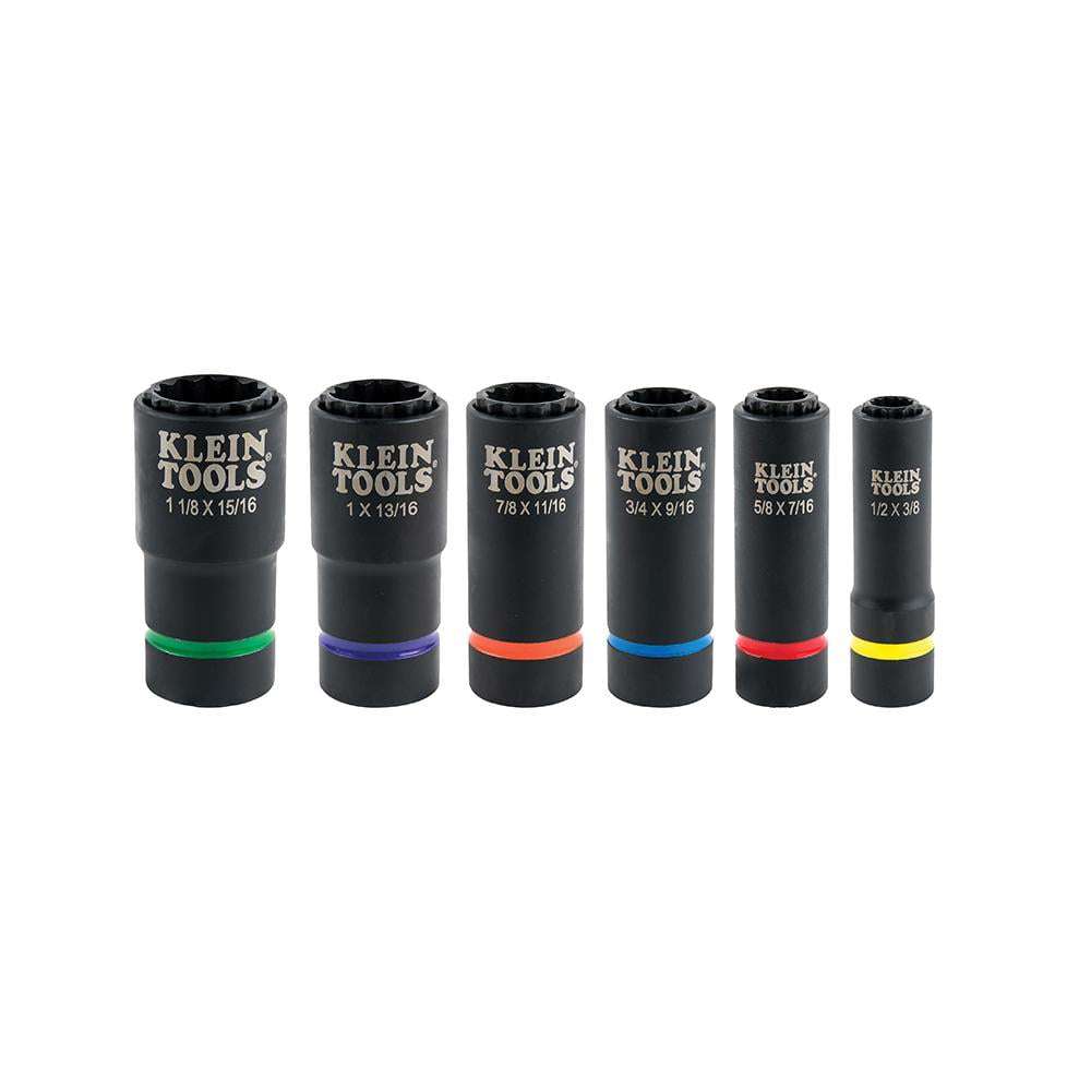 Klein Tools 66010 2-In-1 Impact Socket Set, 6-Piece - Edmondson Supply