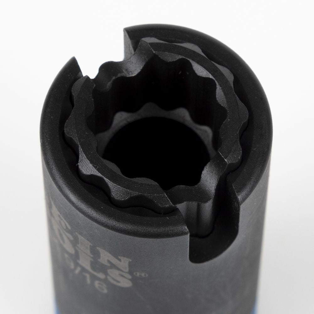 Klein Tools 66031 3-in-1 Slotted Impact Socket, 12-Point, 3/4 and 9/16-Inch - Edmondson Supply