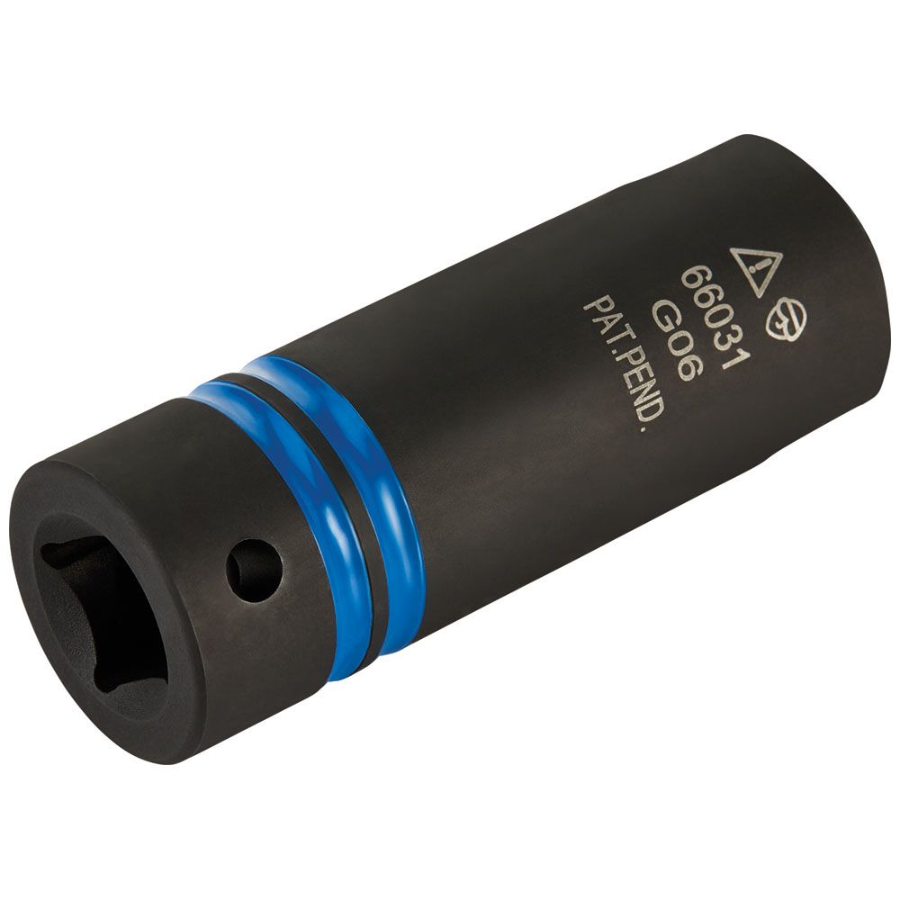 Klein Tools 66031 3-in-1 Slotted Impact Socket, 12-Point, 3/4 and 9/16-Inch - Edmondson Supply