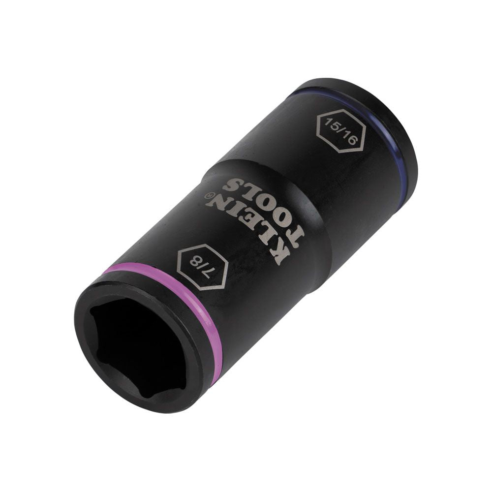 Klein Tools 66073 Flip Impact Socket, 15/16 and 7/8-Inch - Edmondson Supply 