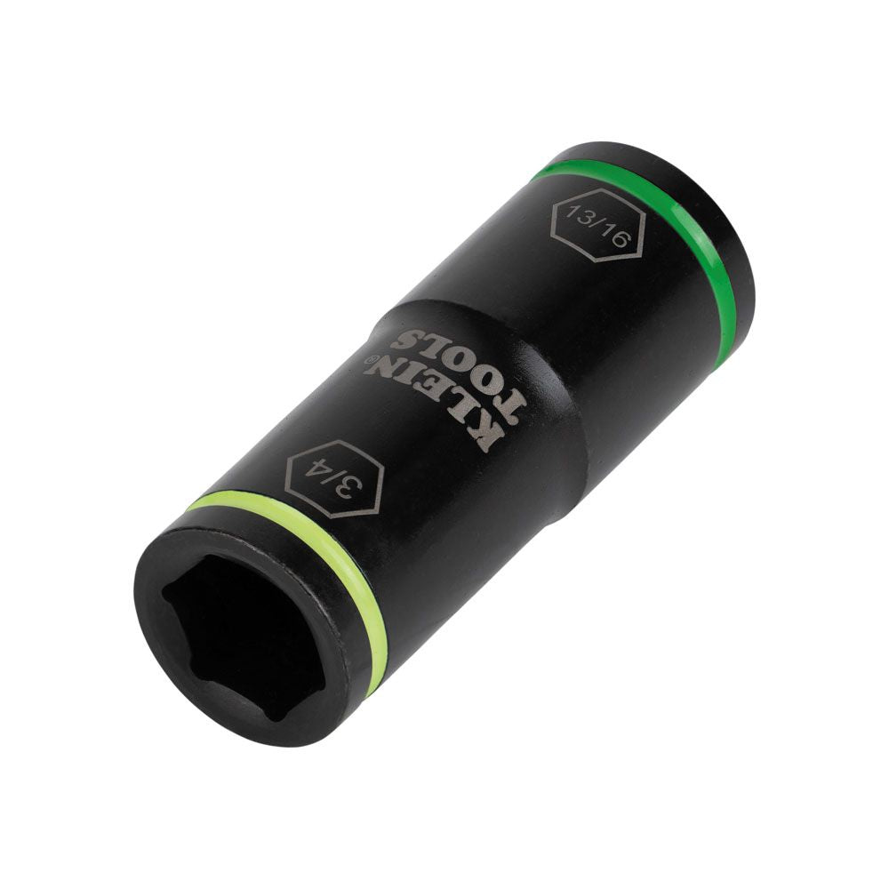 Klein Tools 66074 Flip Impact Socket, 3/4 and 13/16-Inch - Edmondson Supply