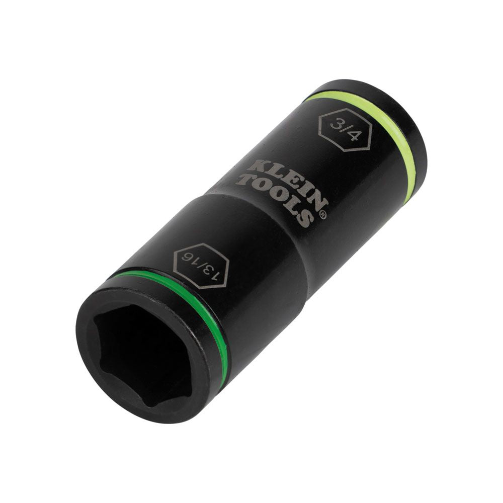 Klein Tools 66074 Flip Impact Socket, 3/4 and 13/16-Inch - Edmondson Supply