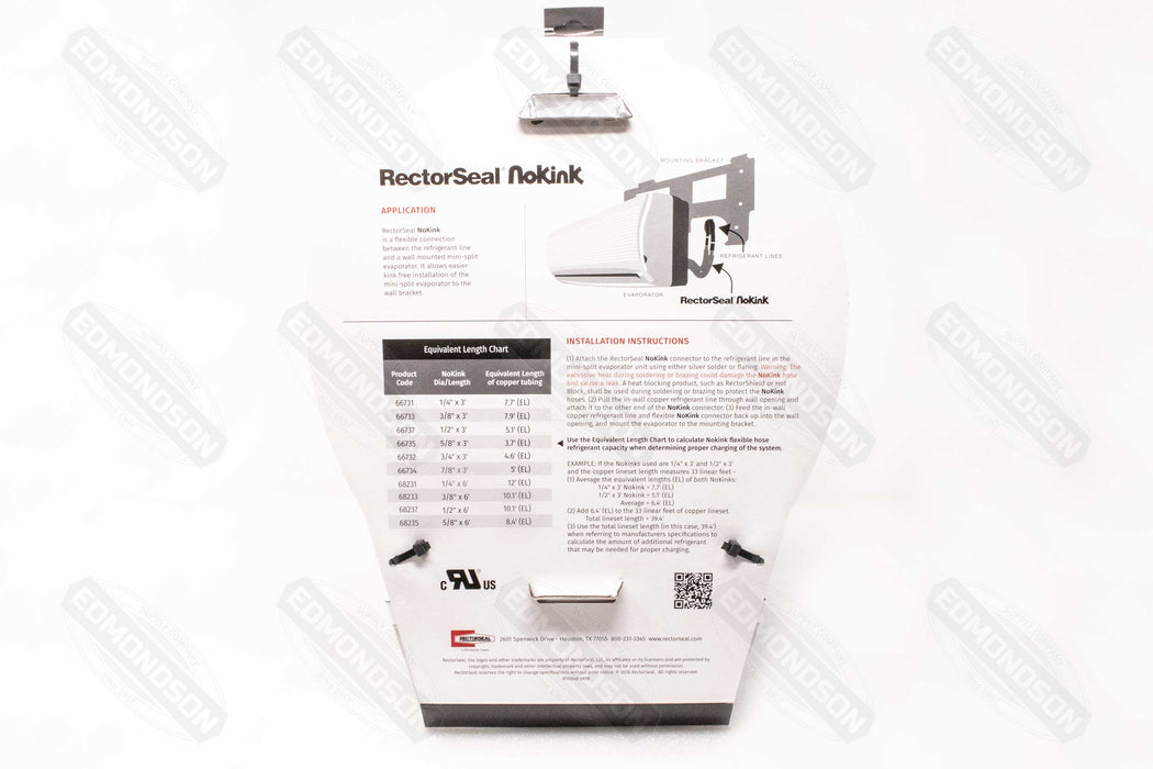 RectorSeal 66733 NoKink 3/8" x 3' Flexible Refrigerant Line Connector - Edmondson Supply