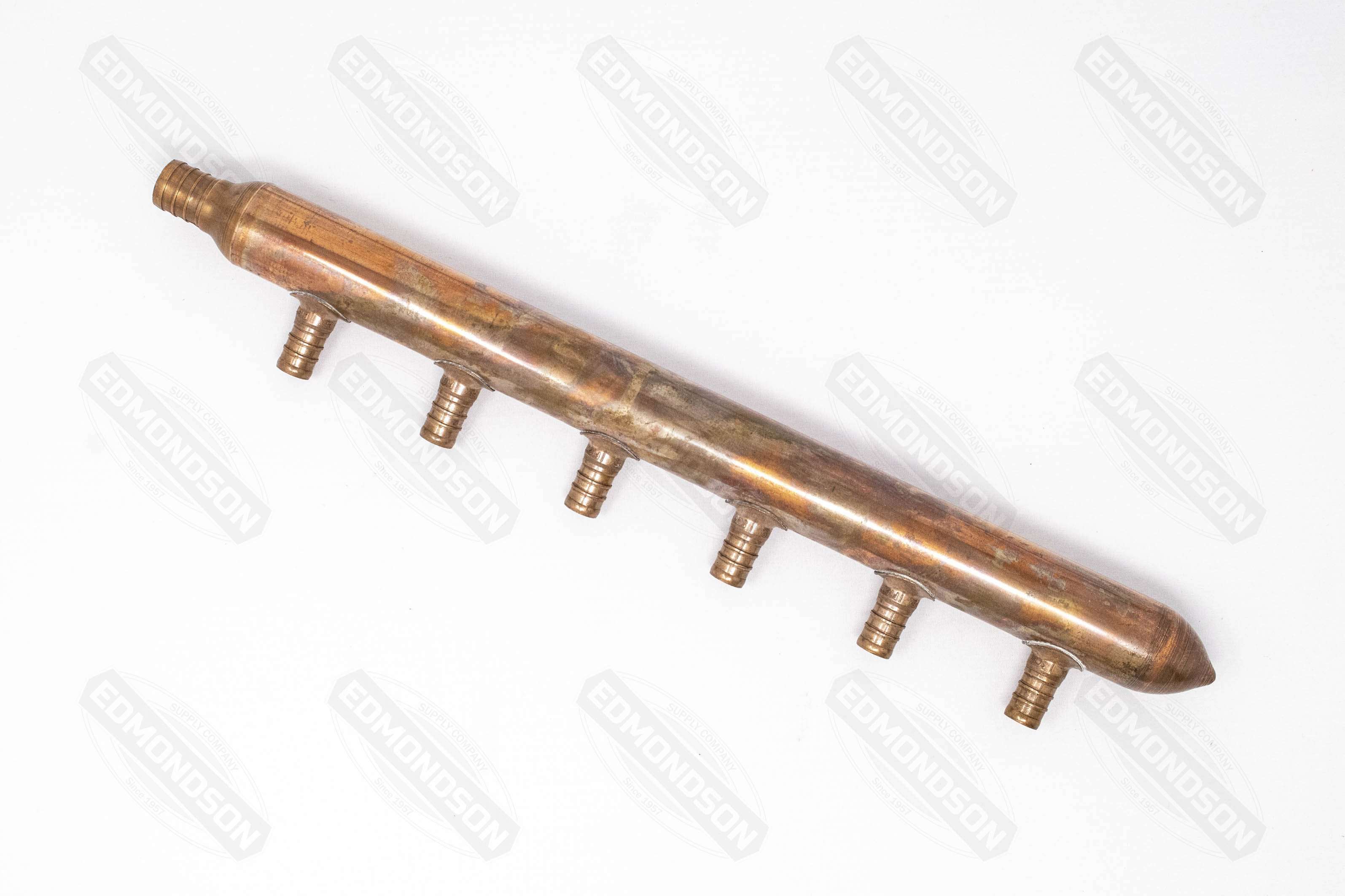 Sioux Chief 672X0690 3/4" PEX Inlet x (6) 1/2" PEX Branches Manifold, Spin Closed Trunk - Edmondson Supply