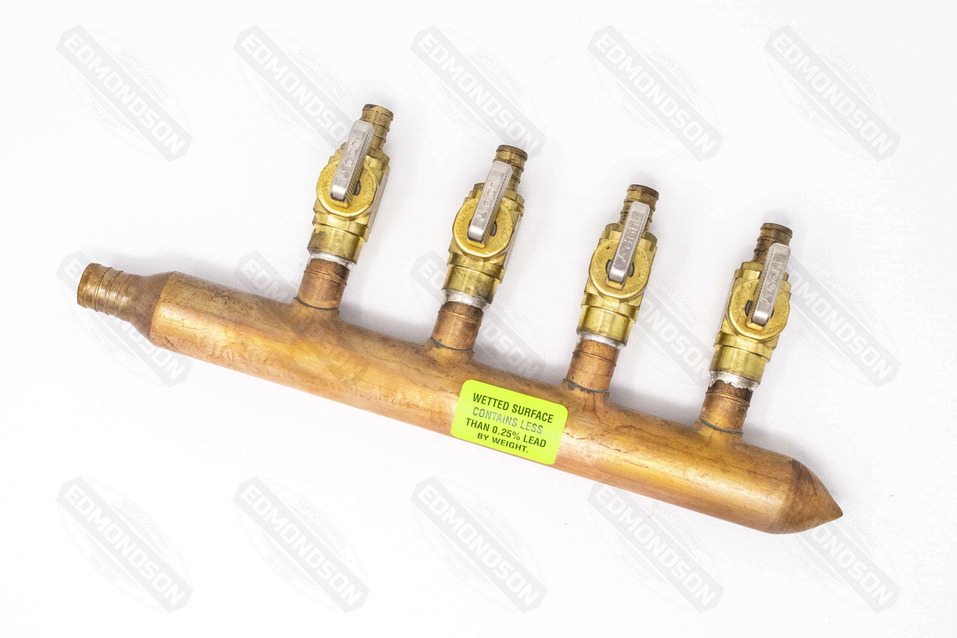 Sioux Chief 672XV0490 3/4" PEX Inlet x (4) 1/2" PEX Branches Valved Manifold - Edmondson Supply