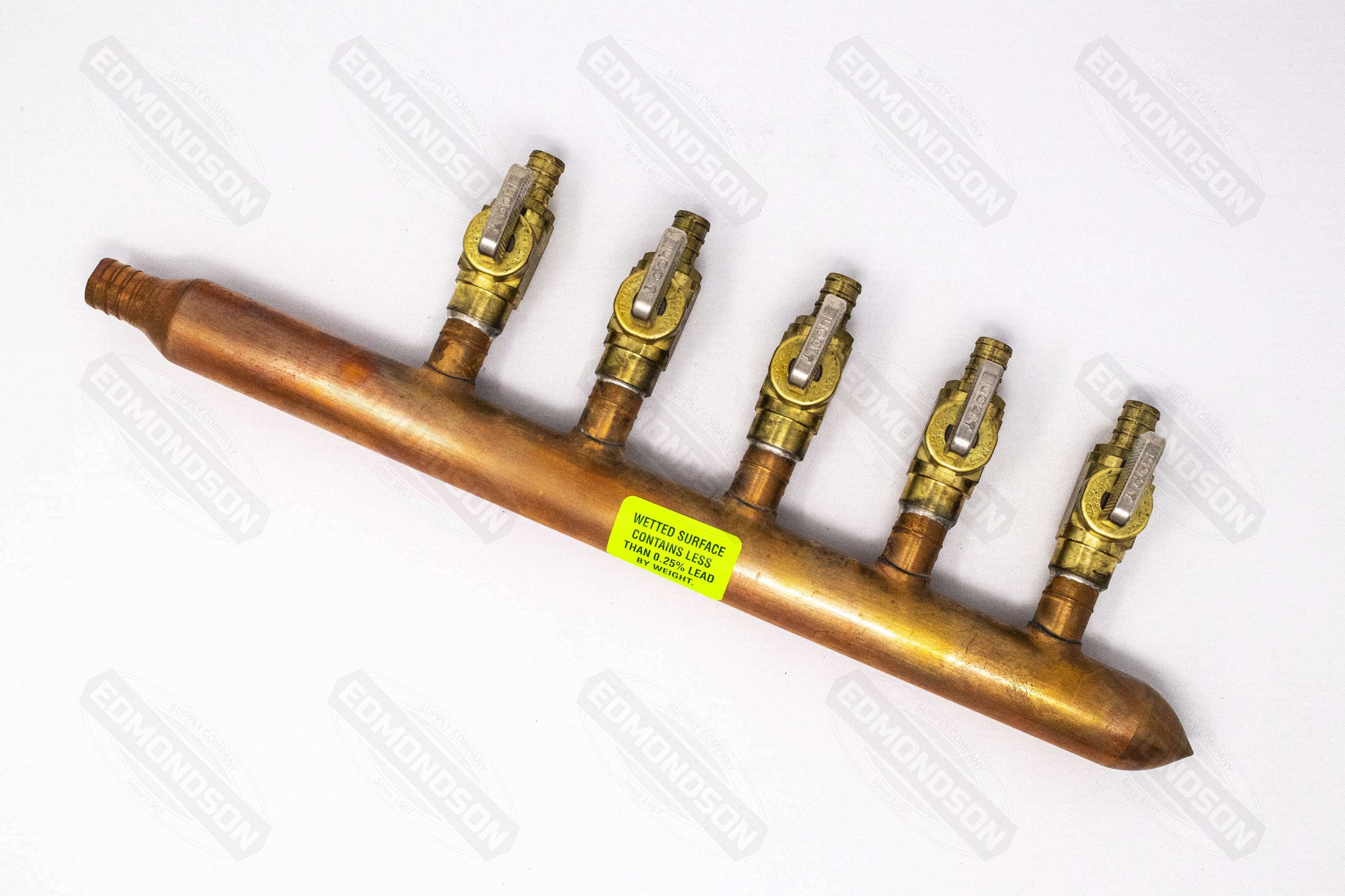 Sioux Chief 672XV0590 3/4" PEX Inlet x (5) 1/2" PEX Branches Valved Manifold - Edmondson Supply