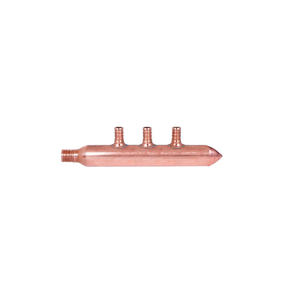 Sioux Chief 672X0390 3/4" PEX Inlet x (3) 1/2" PEX Branches Manifold, Spin Closed Trunk - Edmondson Supply