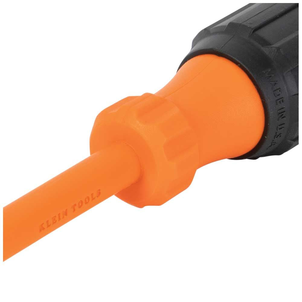 Klein Tools 6816INS Insulated Screwdriver, 3/16-Inch Cabinet Tip, 6-Inch Round Shank - Edmondson Supply