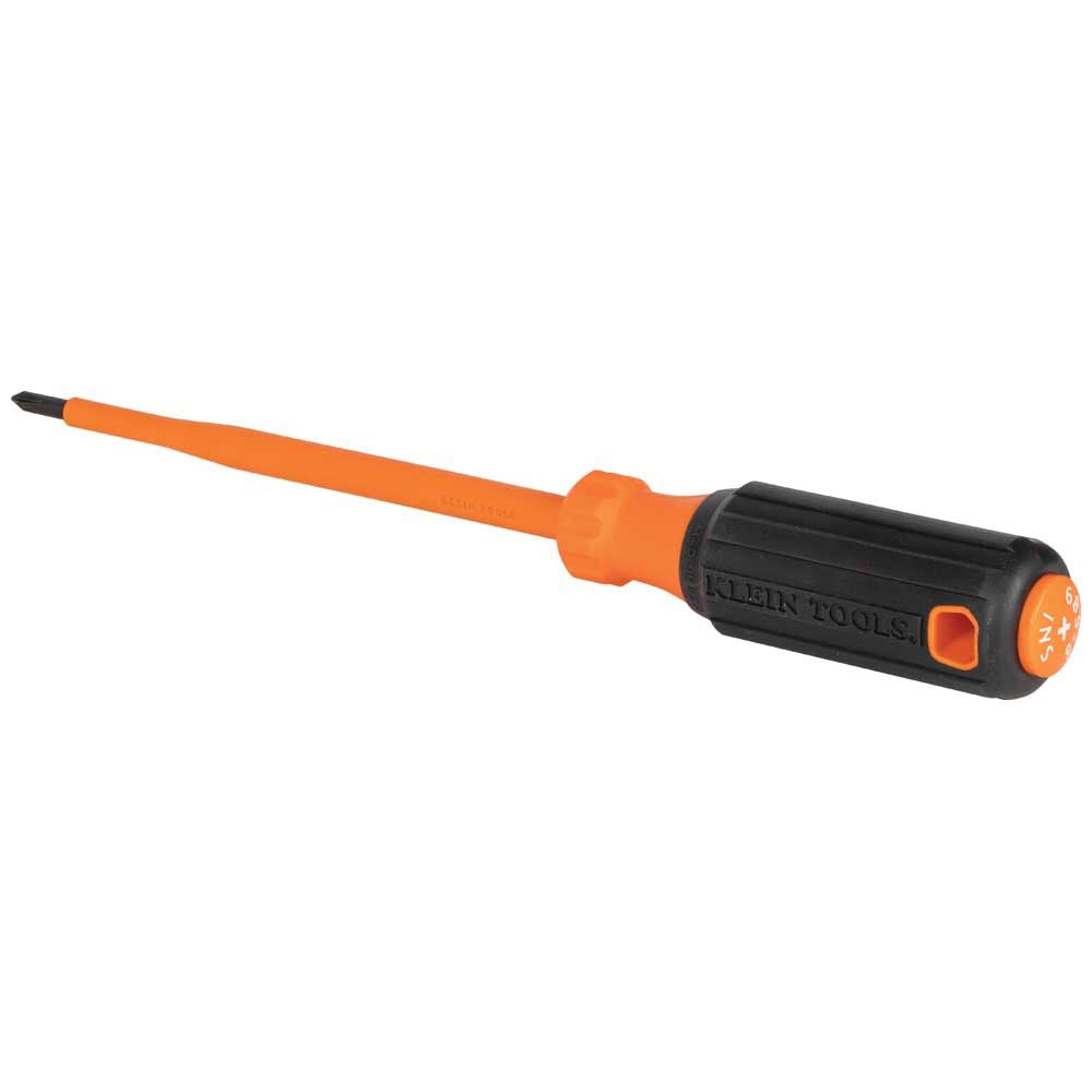 Klein Tools 6856INS Insulated Screwdriver, #1 Phillips Tip, 6-Inch Round Shank - Edmondson Supply