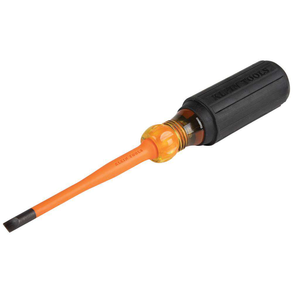 Klein Tools 6924INS Slim-Tip Insulated Screwdriver, 1/4-Inch Cabinet, 4-Inch Shank - Edmondson Supply
