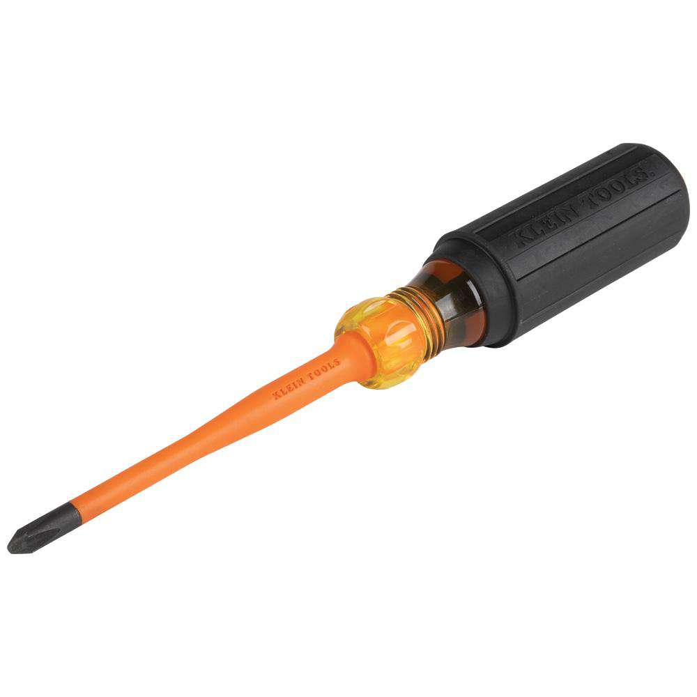 Klein Tools 6934INS Slim-Tip 1000V Insulated Screwdriver, #2 Phillips, 4-Inch Round Shank - Edmondson Supply