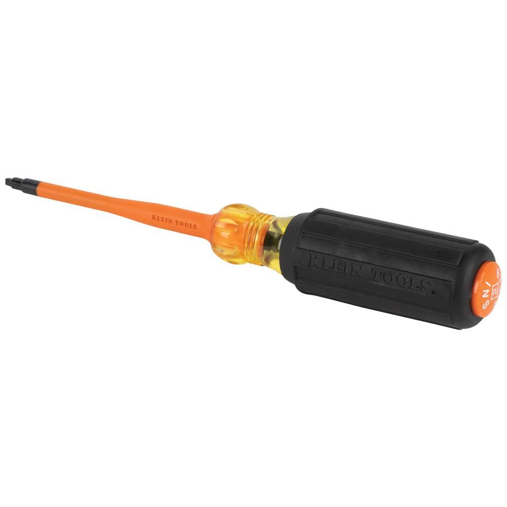 Klein Tools 6944INS Slim-Tip 1000V Insulated Screwdriver, #2 Square, 4-Inch Round Shank - Edmondson Supply