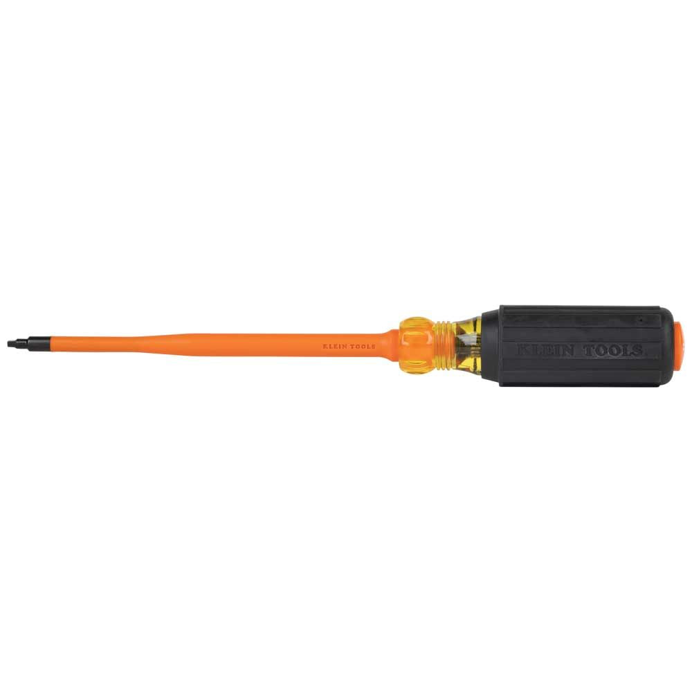 Klein Tools 6986INS Slim-Tip 1000V Insulated Screwdriver, #1 Square, 6-Inch Round Shank - Edmondson Supply