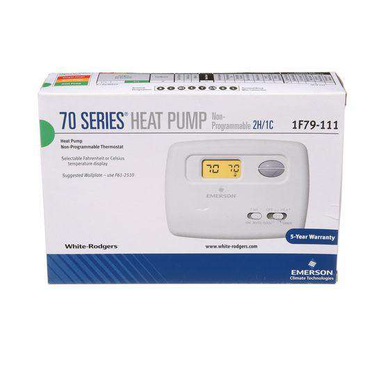 Emerson White-Rodgers 1F79-111 70 Series Non-Programmable Thermostat, 2 Heat - 1 Cool - Edmondson Supply