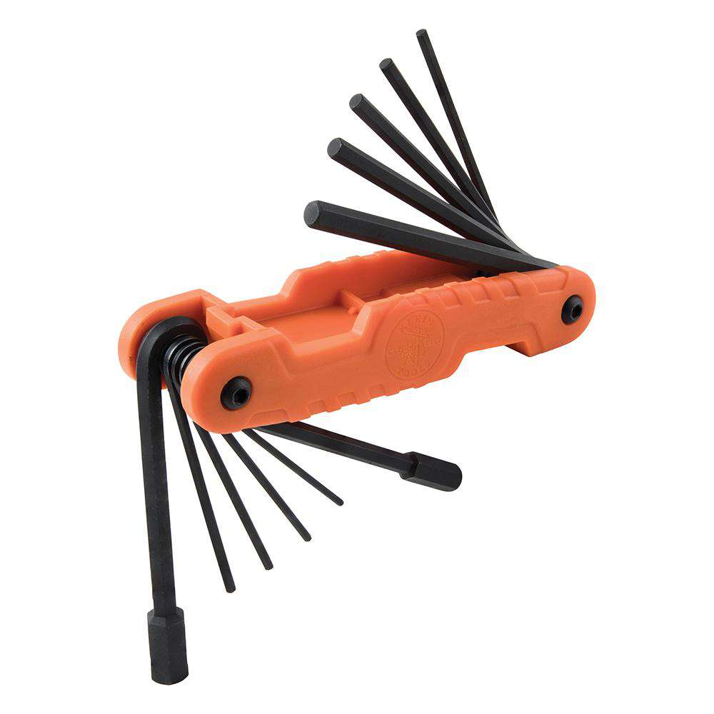 Klein Tools 70550 Pro Folding Hex Key Set, 11 Fractional Inch-Sized Keys - Edmondson Supply