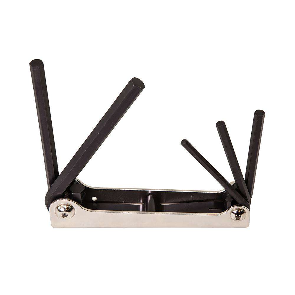 Klein Tools 70579 Folding Hex Key Set, 5-Inch, SAE, 5-Piece - Edmondson Supply