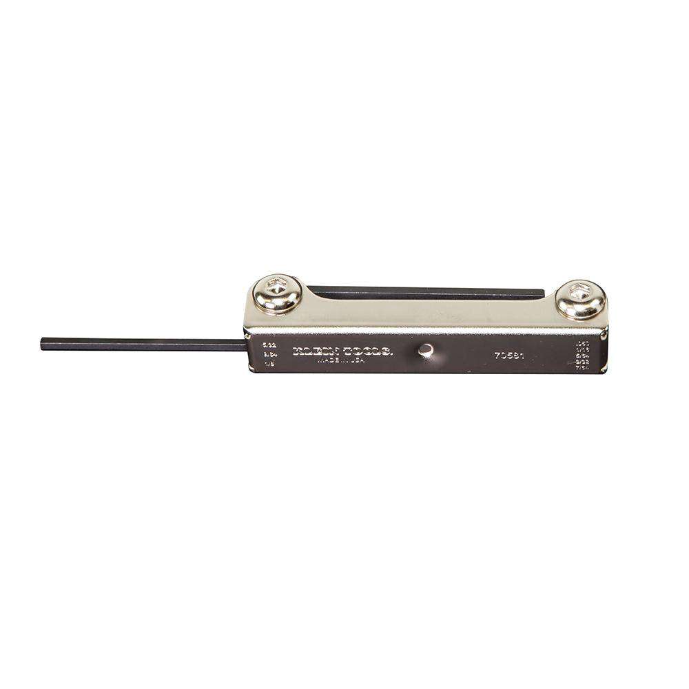 Klein Tools 70581 8-Key Folding Hex Key Set, 1/20 to 5/32-Inch SAE - Edmondson Supply
