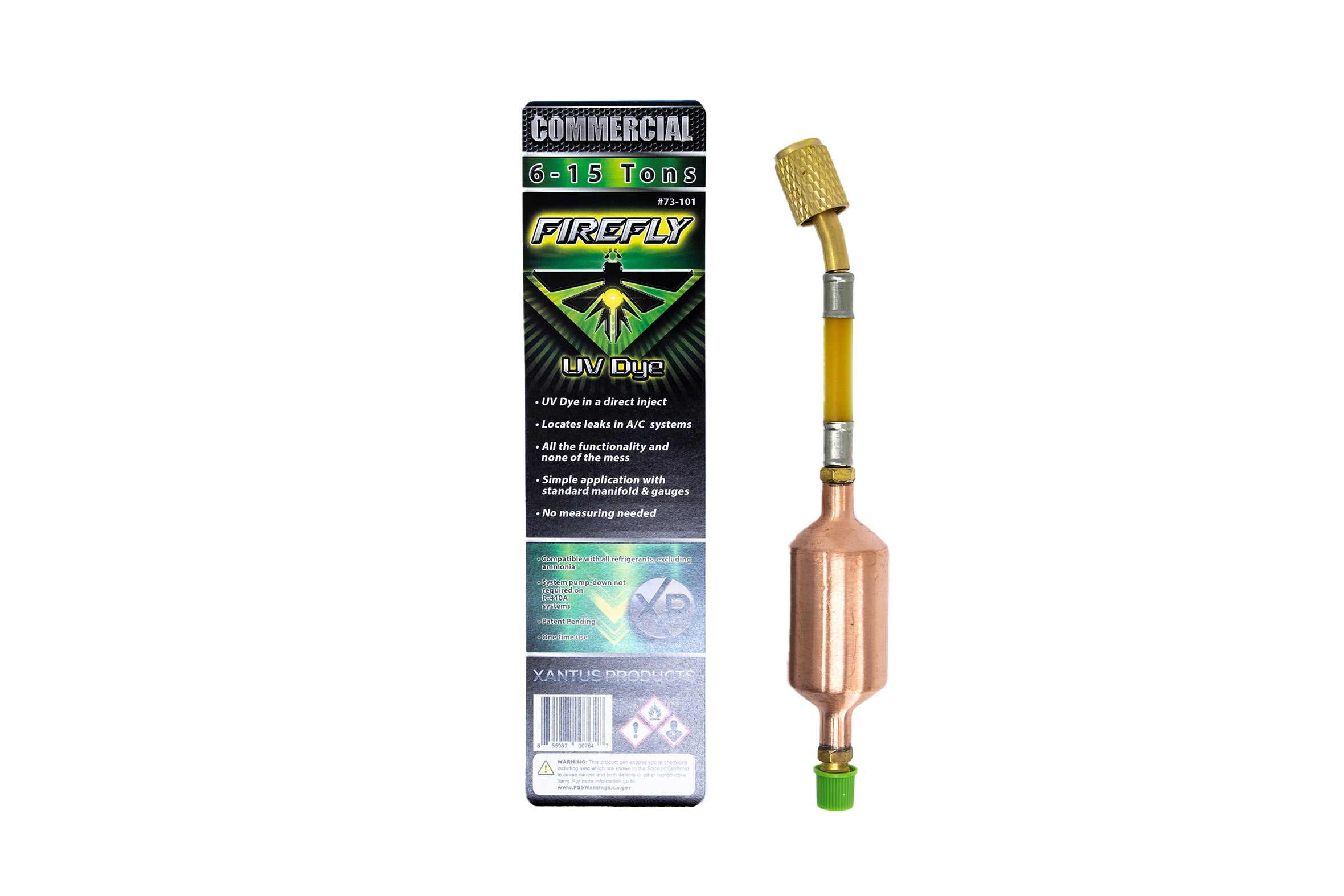 Xantus Products 73-101 Firefly UV Dye Commercial Direct Inject AC Leak Detector, 6 - 15 Tons