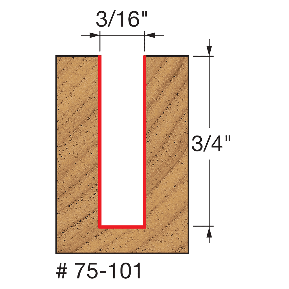Freud 75-101 3/16" Up Spiral Bit - Edmondson Supply