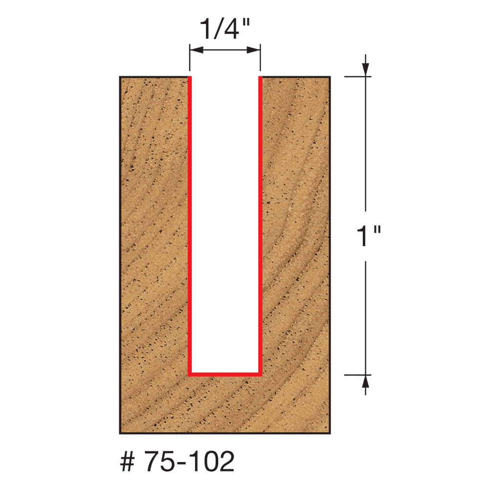 Freud 75-102 1/4" Up Spiral Bit - Edmondson Supply