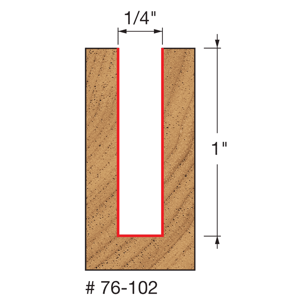 Freud 76-102 1/4" Down Spiral Bit - Edmondson Supply