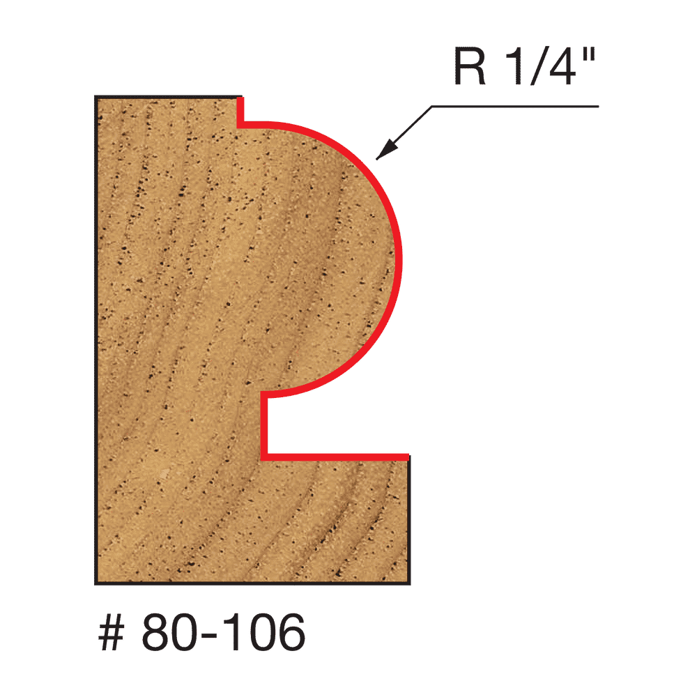 Freud 80-106 1/4" Radius Traditional Beading Bit - Edmondson Supply