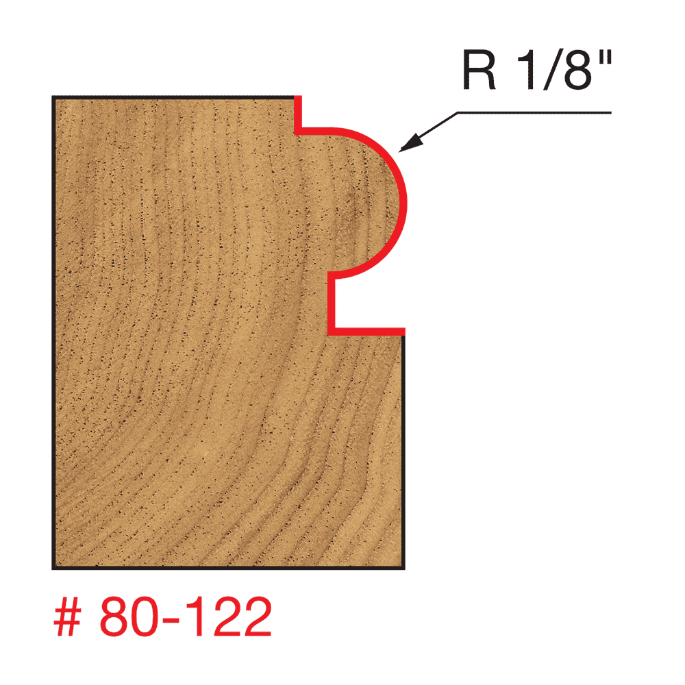 Freud 80-122 1/8" Radius Traditional Beading Bit - Edmondson Supply