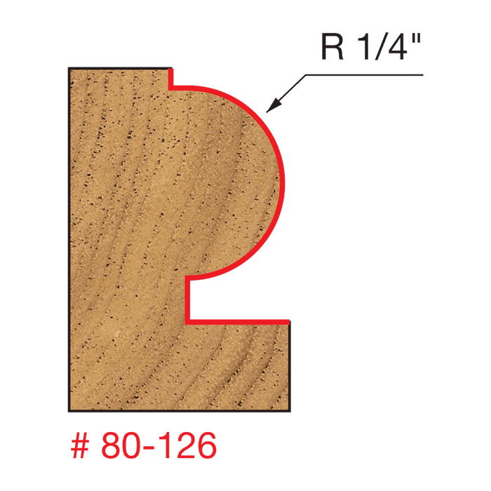 Freud 80-126 1/4" Radius Traditional Beading Bit - Edmondson Supply
