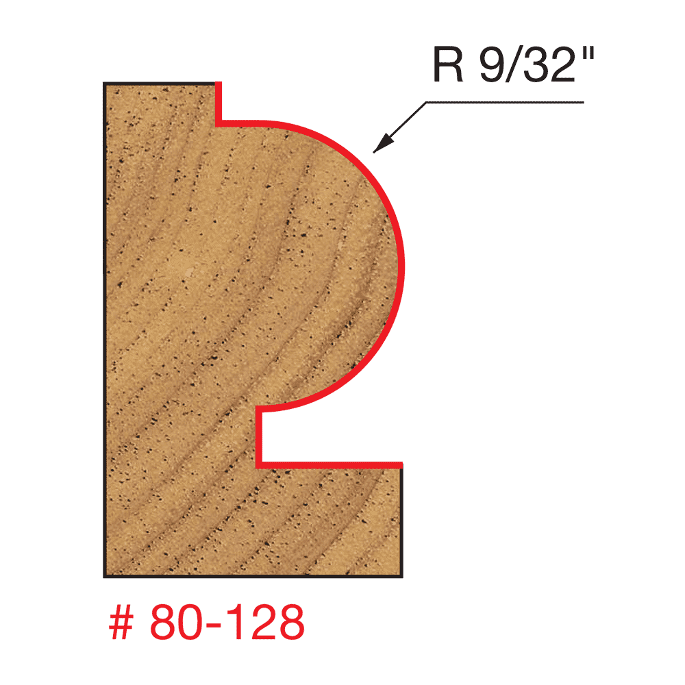 Freud 80-128 9/32" Radius Traditional Beading Bit - Edmondson Supply