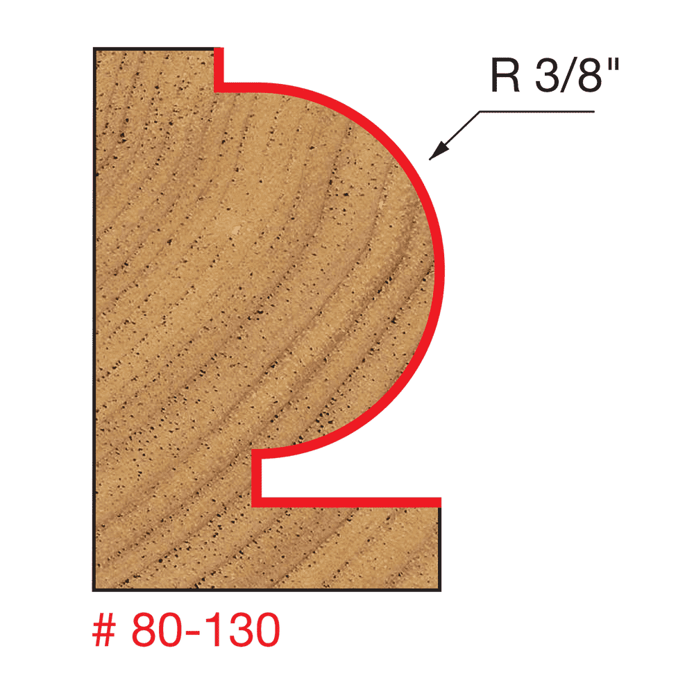 Freud 80-130 3/8" Radius Traditional Beading Bit - Edmondson Supply