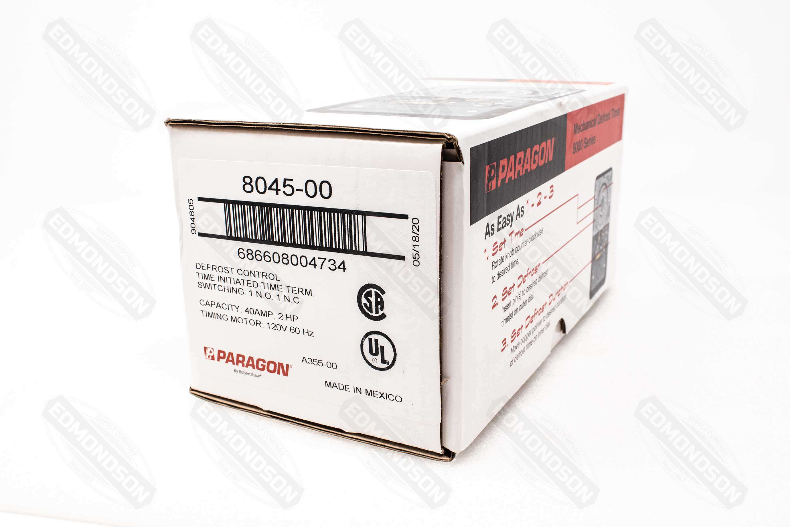 Paragon 8045-00 Defrost Commercial Timer Control, 120V AC, 60 Hz - Edmondson Supply