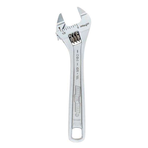 Channellock 804S 4" Chrome Extra Slim Jaw Adjustable Wrench - Edmondson Supply
