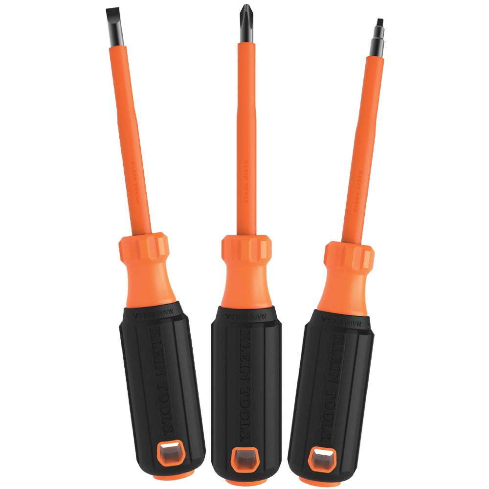 Klein Tools 85073INS Screwdriver Set, 1000V Insulated, 3-Piece - Edmondson Supply