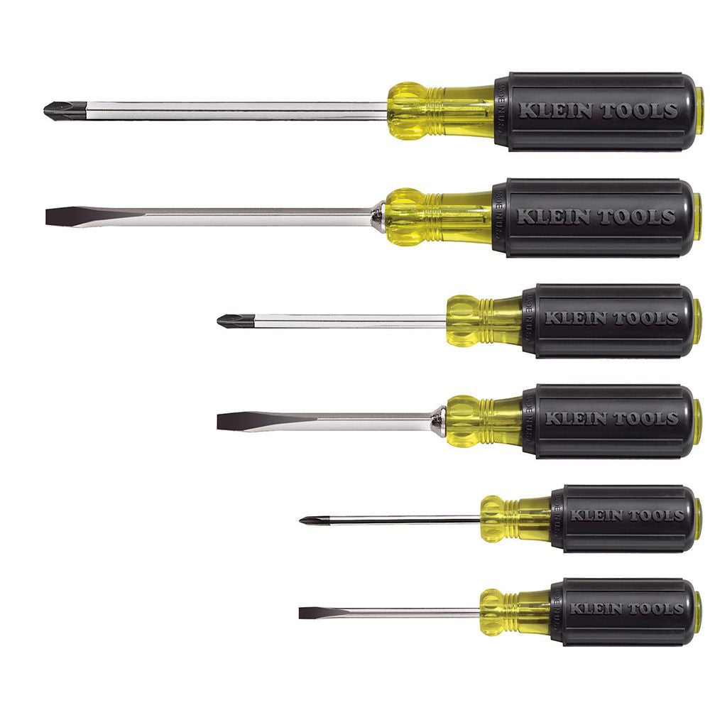 Klein Tools 85074 Screwdriver Set, Slotted and Phillips, 6-Piece - Edmondson Supply
