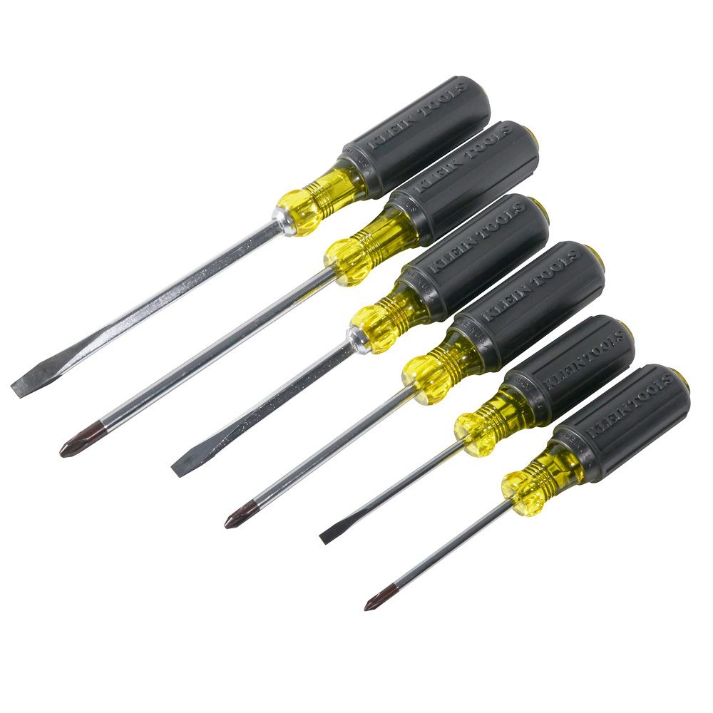 Klein Tools 85074 Screwdriver Set, Slotted and Phillips, 6-Piece - Edmondson Supply