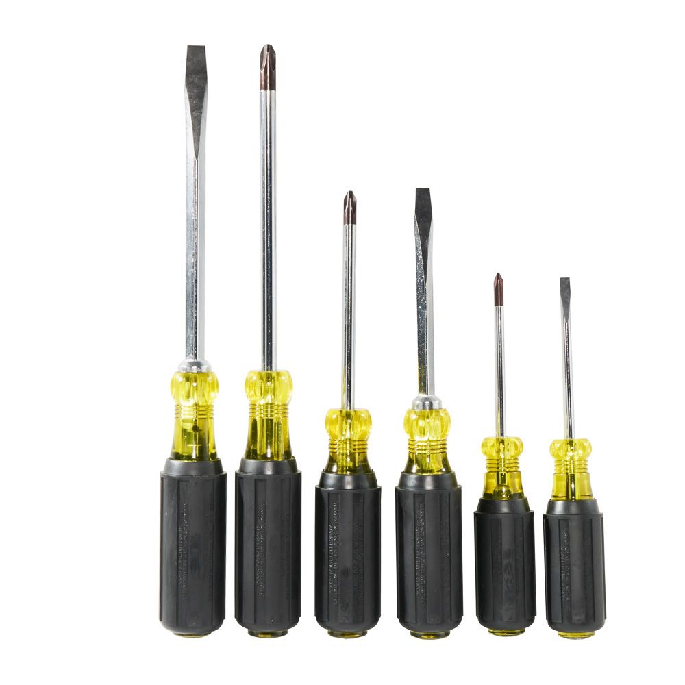 Klein Tools 85074 Screwdriver Set, Slotted and Phillips, 6-Piece - Edmondson Supply